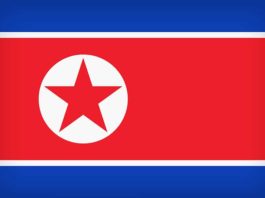 Ja dhe Sistemi Operativ Ylli i Kuq Flamuri i Korese veriut me ngjyre kuq e blu dhe me yll te kuq ne sfond te bardhe