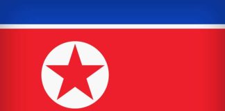 Ja dhe Sistemi Operativ Ylli i Kuq Flamuri i Korese veriut me ngjyre kuq e blu dhe me yll te kuq ne sfond te bardhe
