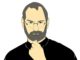 3 Autografe dhe një Kurrikulim i Steve Jobs në Ankand në Datën 8 Mars Skice e steve jobs me bluze te zeze me doren tek mjekra e me syze ne sfond te bardhe