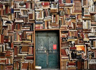 7 eReader-at Më Të Mirë Në Shitje Këtë Vit Librari me libra te vjeter dhe nje dere ne mes